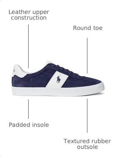 Image of POLO RALPH LAUREN Court Vulc Leather-Suede Sneaker