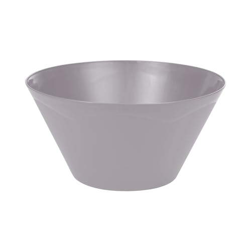 Homéa, Ensaladera cónica de plástico 7L D32 x 16 cm, color gris pardo, 6PLB218TA