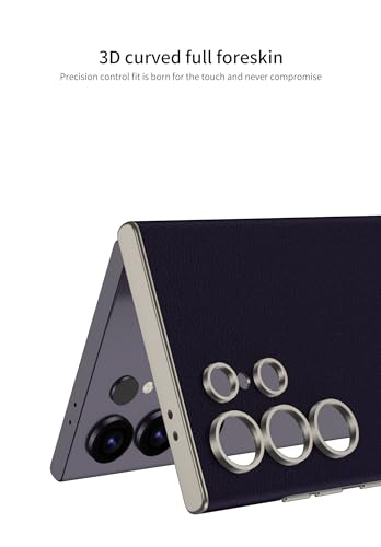 Image of Midkart Leather Case Compatible with Samsung Galaxy S24 Ultra Release 2024 Hard PC Smooth Lightweight Slim Camera Protection Cover, Violet