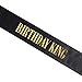 Anderson’s Regal Birthday King Crown & Black Satin Sash Set, Gold Foil Lettering, 2.25