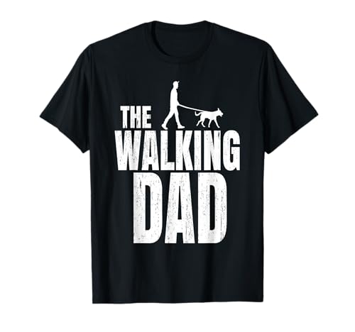 Herren The Walking Dad Vatertag Geschenk Gassi Gehen Hunde Vater T-Shirt