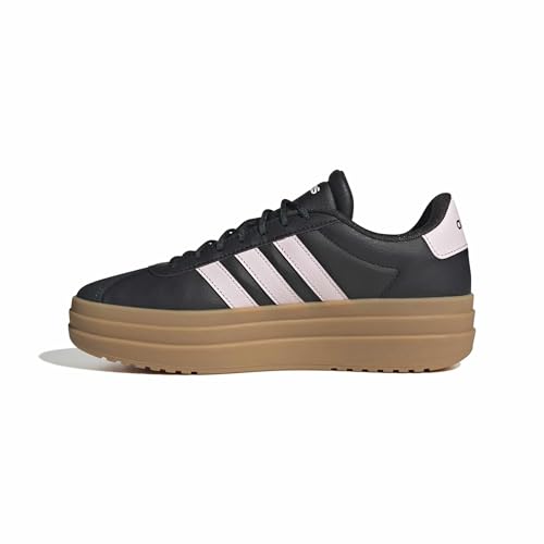 adidas Femme VL Court Bold Shoes, Core Black/Distilled Pink/Gold met., 38 2/3 EU