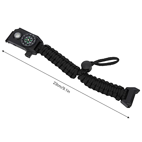 Qinyayoa Pulseira de sobrevivência de corda de sobrevivência, material de poliéster resistente ao en