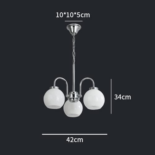 Lampes à suspension pour chambre à coucher au design chromé géométrique moderne