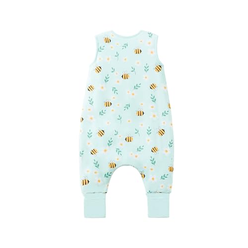 Image of Baby /Toddler Sleep Sack with Legs, Rayon from Bamboo 95% + 5% Spandex, 1.0 TOG, 2‑Way Zipper Sleeping Bag, Walker‑Friendly 6-12M