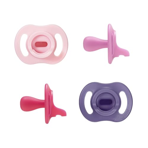 Tommee Tippee Ciuccio Ultra-light StayPut, 18-36 Mesi, Confezione da 4, Ortodontico Succhietto, Design Monoblocco in Silicone
