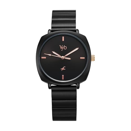Fastrack Vyb Minimalist Quartz Analog Black Dial Black Alloy Strap Watch for Women-FV60054KM01W (B0DDKDN45N) Amazon Price History, Amazon Price Tracker
