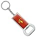 GRAPHICS & MORE Looney Tunes Foghorn Leghorn Face Keychain Rectangle Chrome Plated Metal Bottle Cap Opener