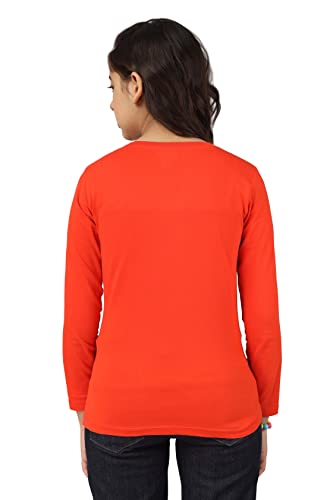 Image of KYDA KIDS 100% Cotton Girls Full Sleeve Printed T-Shirt,Regular fit Round Neck Tops