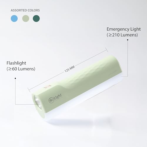 Image of Mr. Light Torch Rechargeable with Emergency Light, 210 Lumens, 800mAh Battery, USB Type-C Charging, 5 Modes Dimmable, Mini Portable Flashlight for Daily Use(Pista Green)