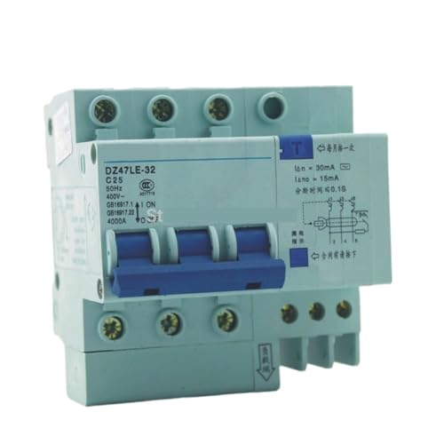 Disjoncteur DZ47LE-32 3P 25A résout les surcharges électriques 400V