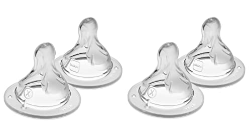 Image of MAM Bottle Nipples Extra Fast Flow Nipple Level 4, for 6+ Months, SkinSoft Silicone Nipples for Baby Bottles, Fits All MAM Bottles, 4 Pack