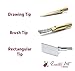 Encaustic Art The Original: Art Stylus Pro with Interchangeable Tips (Standard Drawing, Brush Head, Rectangular Shape) for Low-Heat Encaustic Painting - Ideal for Artists, Teachers, Parents, Crafters