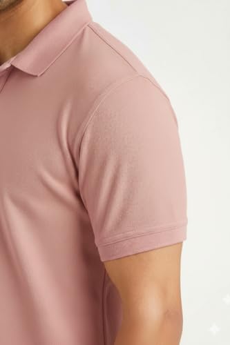 Image of Men's Plain Polo Neck T-Shirt | Comfortable | Stylish Casual & Smart Wear | Half Sleeve | Regular Fit