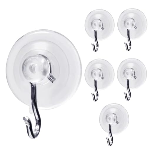 Holiday Joy - World's Strongest All Purpose 1 3/4 inch Suction Cups with Hooks - Made in USA (6 Medium)