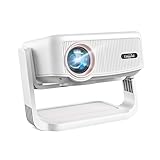 [360°Rotation Stand] Mini Projector Bluetooth 5.2 & WiFi 6: Electric Focus+Auto Keystone, 1080P Portable Projector, Zoom, Lisowod Smart Projector, Outdoor Movie Projecteur for TV Stick/PS5/HDMI/Phone
