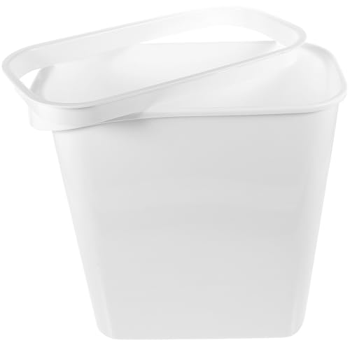 Ipetboom Cubo de Basura Delgado sin Tapa Blanco para Cocina y Baño Contenedor de Residuos Plástico Anillo de Presión Compacto para Espacios Estrechos Adecuado para Hogar y Oficina