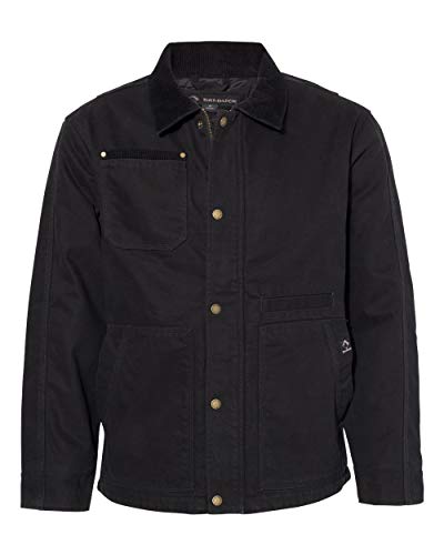 DRI DUCK Rambler Men's Cotton Canvas Hoodless Work Jacket, 5091, 2X-Large, Black