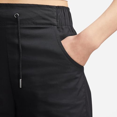Nike Sportswear Essentials Women's Woven High-Rise Pants (Black/White, FB8284-010) Size Large4
