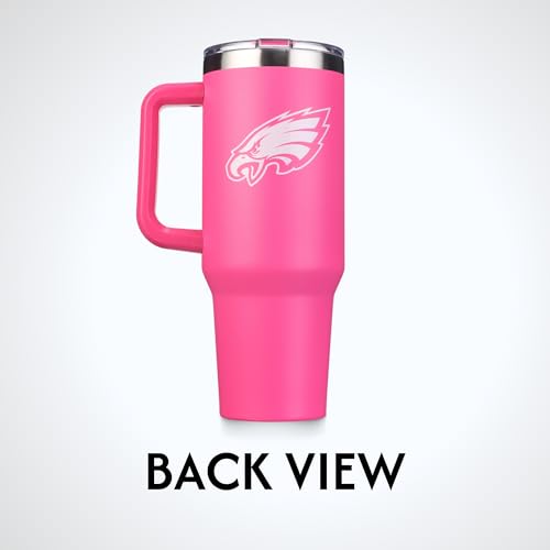 Image of The Memory Company Officially Licensed NFL - Philadelphia Eagles 40oz Pink Game Day Tumbler with Team Logo