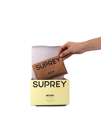 Suprey Proteína Vegana | Packs Individuales (30g) | 22g de Proteína | Con Enzimas Digestivas y Fibra | Sin Gluten ni Azúcar Añadido (600g, Chocolate)