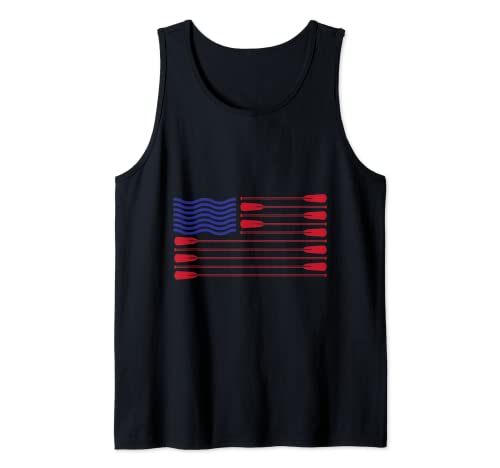 Ruder-T-Shirt mit amerikanischer Flagge, Ruder-T-Shirt Tank Top