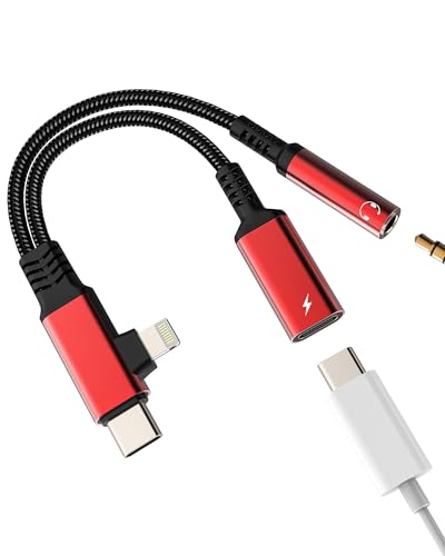 Adaptateur Lightning USB C vers Jack 3.5mm pour iPhone 16 15 et iPad Câble Audio de Charge Dongle