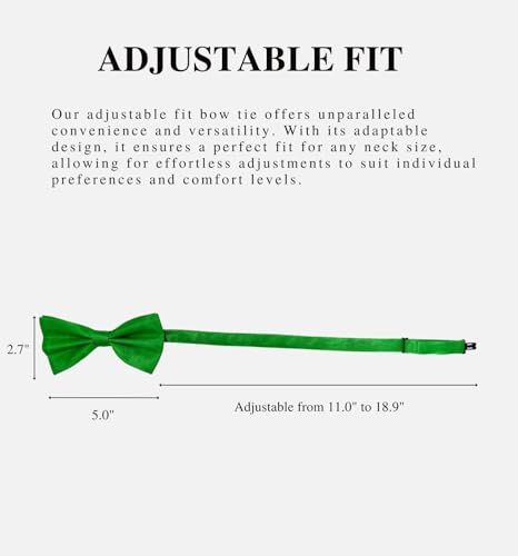 Image of MDSTYLE Bow Ties for Men Pre-Tied Adjustable - Classic Men's Bow Tie - Tuxedo Wedding Formal Bowtie Solid Color Bowties