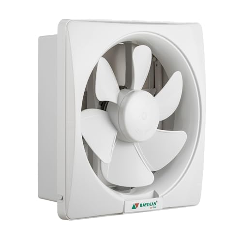 Image of RAYDEAN BLDC Exhaust Fan 200mm (8 inches) for Bathroom, Kitchen | 17W BLDC Motor | Air Delivery 500 CMH | 1550 RPM | Easy to Clean | Quiet Operation | Cut-out Size 240 mm | White | 2 YR WTY