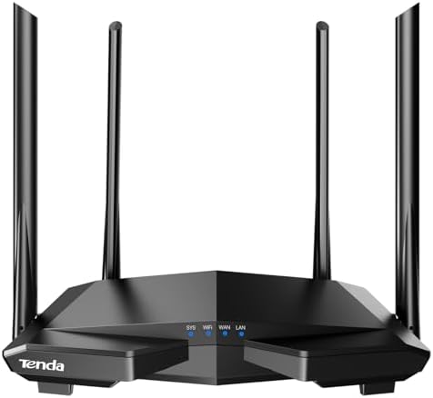 Tenda AC1200 Smart WiFi Router, High Speed Dual Band Wireless Internet Router with Smart APP, 4 x 100 Mbps Fast Ethernet Ports, Supports Guest WiFi, Access Point Mode, IPv6 and Parental Controls(AC6)