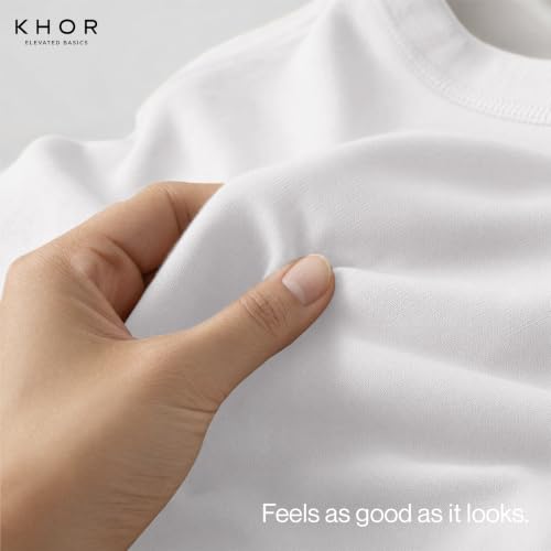 Image of 100% Cotton Premium Crew Neck T-Shirt, Classic Tee for Men Short Sleeve | No Poking Labels, Ultra-Soft, Breathable, Everyday Essential, All Day Active Wear