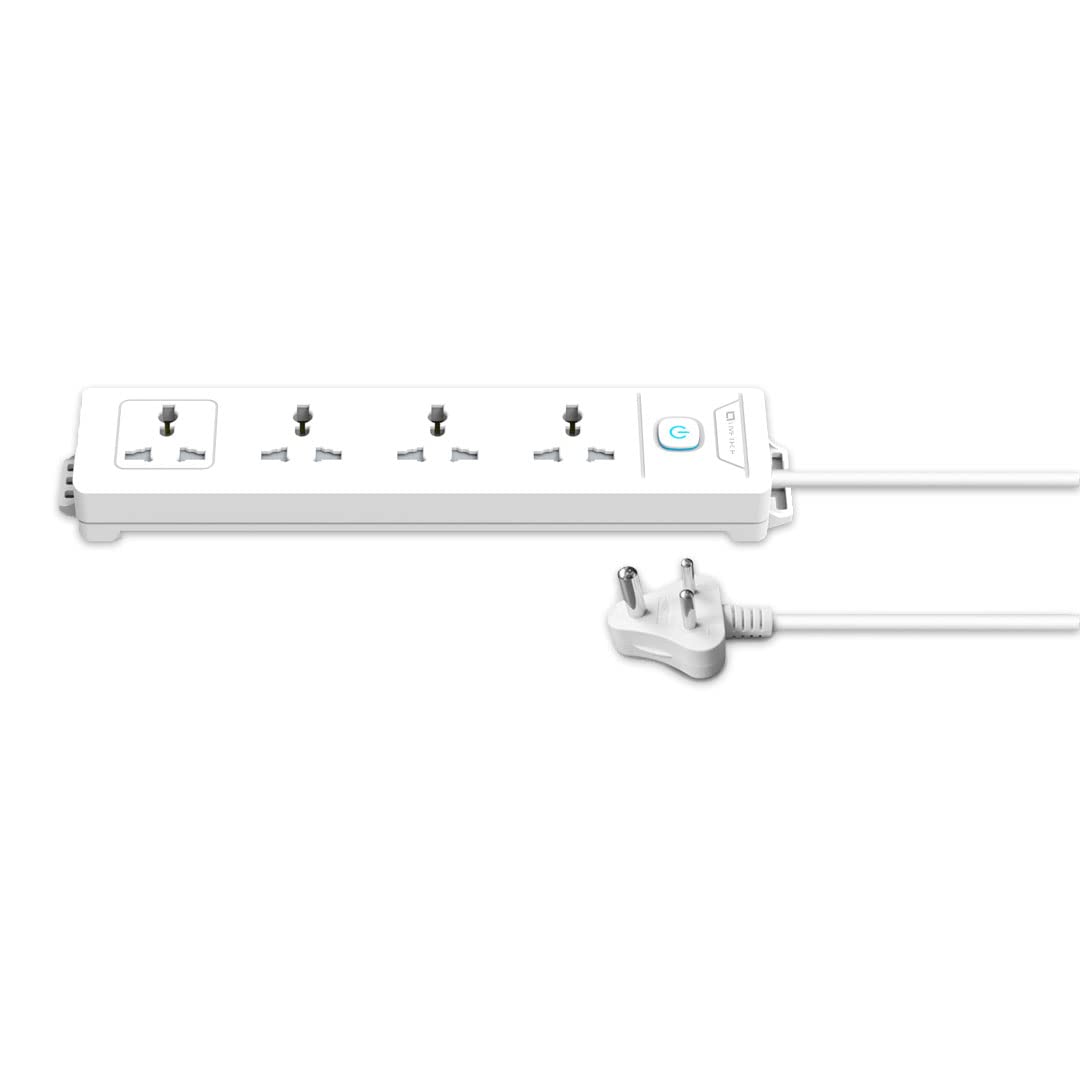 Live Tech Andre Wc01 4 Socket Surge Protector Power Strip Extension Pure 3 Cores Copper 2M Wire | Universal Compatible Plugs, 250 Volts