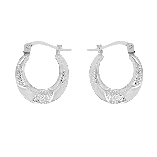 Tuscany Silver Pendientes de Plata de Ley sin Gema para Mujer