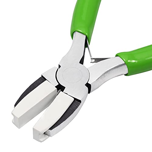 Image of 2 Pieces 5 inch Double Nylon Jaw Flat Nose Pliers Mini Precision Pliers Wire Looping Pliers Wire Bending Pliers Jewelry Making Pliers for Handmade DIY Hobby Projects Tools