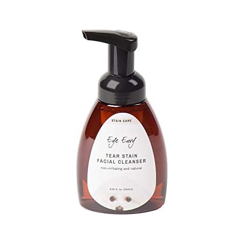 Eye Envy Tear Stain Facial Cleanser for Dogs and Cats | Washes Away Crusty Eye Debris, Eye Boogers and Eye Discharge | Tearless Foaming Formula | Treats The Cause of Staining | 100% Natural Cover