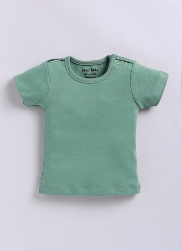 Image of Smart Baby Infant Romper with T-Shirt | Cotton Dungaree Style Baby Dress with Giraffe Print | Soft & Breathable Baby Outfit for Boys & Girls