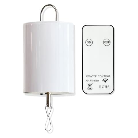 FONMY Hanging Display Motor 10 RPM Low Speed with Remote for Wind Spinner Ornament Hanging Decor Baby Crib Mobile Battery Operated Motor Cover