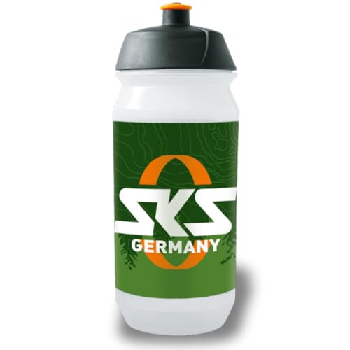 SKS GERMANY BIO BOTTLE SMALL 500 ml Trinkflasche (Umweltfreundlich aus Zuckerrohr, für alle gängigen Flaschenhalter, 100% recyclebar, Auslaufsicher, BPA-frei, abnehmbarer Deckel)