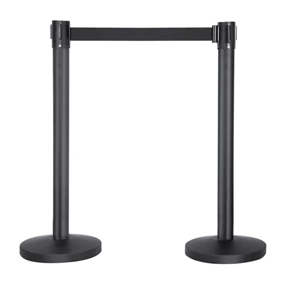 Abician 2 Poteaux de Guidage à Sangle Rétractable en Nylon, Potelet à Sangle Rétractable en...