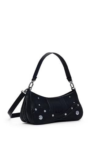 Desigual bolso de hombro bolso bandolera Alsacia Embro Patch Crossbody Bag Black negro