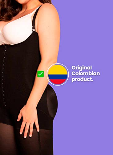 Fajas Colombianas Reductoras Y Moldeadoras High Compression Garments After Liposuction Full Bodysuit 022841 032841 (Black, X-Large) #TOP6