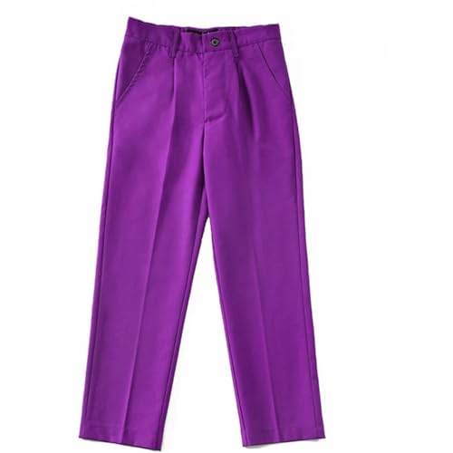 Boys Suit Pants Kids Slim Fit Flat Front School Uniform Pant Toddler Formal Wear Little Boys' Weddding Dresswear