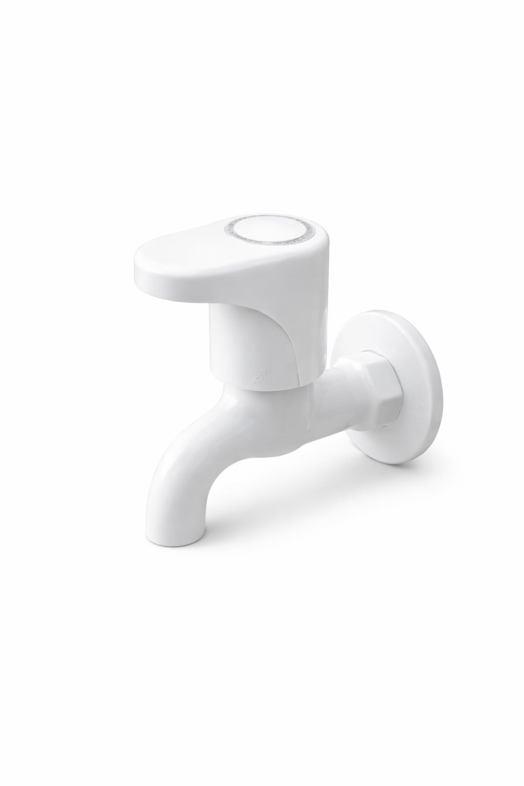 YANA PTMT Bib Cock Tap 15mm | Quarter Turn Faucet with Ceramic Disc | Rust Free White Bathroom Tap | Wall Mounted Water Tap for Kitchen & Bathroom-picture-30