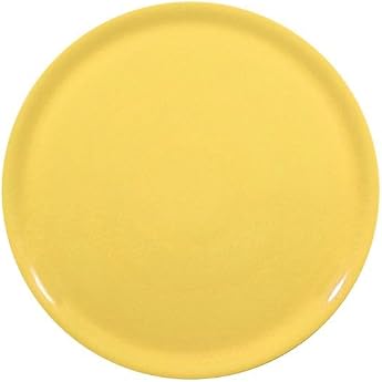HENDI Pizza Plate Porcelain Pattern Plain Dishwasher and Microwave Safe Diameter 330 mm Yellow