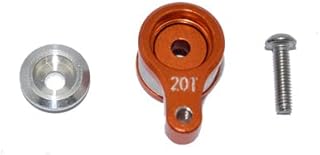 GPM for Losi 1/18 Mini-T 2.0 2WD Stadium Truck Upgrade Parts Aluminum 20T Servo Horn with Built-in Spring - 3Pc Set Orange