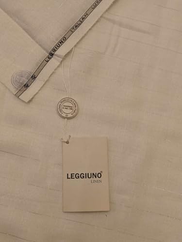 Lin italien de luxe à rayures argentées pour des robes d'exception - 5
