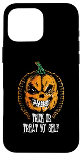 Trick or Treat Yo Self Pumpkin - Divertente Vintage Halloween Custodia per iPhone 16 Pro Max