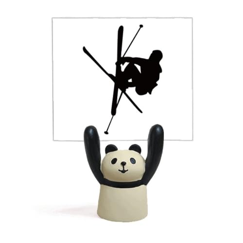 Porte-mémo noir skateboard et panda pour organiser votre espace de travail