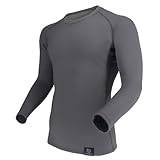 おたふく手袋 冬用インナー クルーネック[蓄熱+裏ボア ストレッチ 消臭 厚地]JW-254 グレー LLサイズ