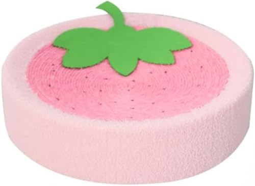 猫 ベッド 猫 爪研ぎ 爪とぎ 猫 マット 天然サイザル麻 耐久 スクラッチャー ソファー 猫挽き おもちゃ ストレス解消 家具破壊防止 つめとぎ ベッド すり鉢型 滑り止め付き 大型 (いちご)